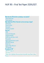 NUR 185 -&period;Final Test Paper 20262027&period;&NewLine;