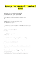 Portage Learning A&P 1 module 5 exam