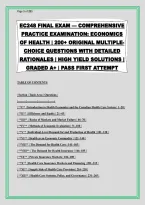 EC248 Final Exam &ndash; Comprehensive Practice Examination&colon; Economics of Health &vert; 245&plus; Original Multiple-Choice Questions with Detailed Rationales &vert; High Yield Solutions &vert; Aligned with Canadian Health Care System &vert; Graded A&plus; Study Guide &vert; Pass First Attempt
