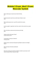 Module 5 Exam&comma; Mod 5 Exam Muscular System