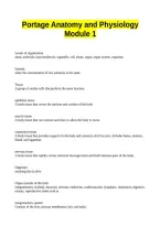 Portage Anatomy and Physiology Module 1