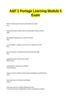 A&P 1 Portage Learning Module 5 Exam