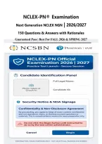 NCLEX-PN &vert;Next Gen NGN Exam&vert;  2026&sol;2027 &vert; Newly Released &vert; Actual Exam &vert; 150 Q&A with Rationales &vert; Fall 2026 & Spring 2027 &vert; Guaranteed Pass - A&plus; Graded&NewLine;&NewLine;