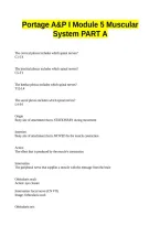 Portage A&P I Module 5 Muscular System PART A