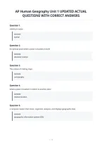 Ap Human Geography Unit 1 Updated Actual&NewLine;Questions With Correct Answers&NewLine;
