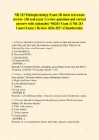 NR 283 Pathophysiology Exam 2B latest real exam review- 350 real exam 2 review questions and correct answers with rationales&sol; NR283 Exam 2&sol; NR 283 Latest Exam 2 Review 2026-2027 &lpar;Chamberlain&rpar;