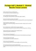 Portage A&P 1 Module 5 - Skeletal Muscle Tissue Lecture