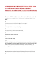 Hesi Rn Fundamentals Exit Exam Latest 2026-2027 Exam 100 Questions And Correct Answers With Rationales &lpar;Verified Answers&rpar;