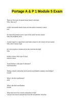 Portage A & P 1 Module 5 Exam