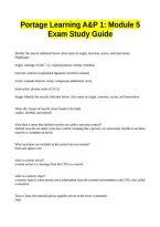 Portage Learning A&P 1 Module 5 Exam Study Guide