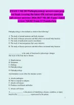 EXAM 1 NR 283 Pathophysiology newest exam prep test bank covering the latest 450 real test questions and correct answers&sol; 2026-2027 NR 283 Exam 1 latest review&sol; NR283 Exam 1&sol; Chamberlain
