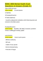 BSNC 4000 Mental Health Exam Questions & Answers &lpar;Grade A&plus;&rpar;&period;docx&NewLine;&NewLine;