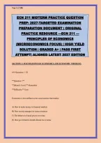 ECN 211 Midterm Practice Question Prep 2027&colon; 205 Microeconomics Multiple-Choice Questions with Detailed Answer Rationales&comma; Bloom&rsquo;s Taxonomy Levels & Easy&sol;Moderate&sol;Difficult Grading &ndash; Principles of Economics Study Guide &vert; High Yield Solutions &vert; Graded A&plus; &vert;