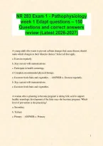 A Packet for NR 283 Actual Exams 1&comma; 2&comma; and 3 review latest 2026-2027&sol; NR 283 Pathophysiology Real Exams Bundle  &lpar;a compilation of real exams 1&comma; 2&comma; and 3 prep test banks - Ideal for NR 283 Exams Study&rpar;
