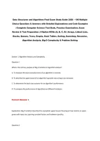 Data Structures and Algorithms Final Exam Study Guide 2026 &ndash; 190 Multiple&NewLine;Choice Questions & Answers with Detailed Explanations and Code Examples&NewLine;&vert; Complete Computer Science Test Bank&comma; Practice Examination&comma; Exam&NewLine;Review & Test Preparation &vert; 4-Option MCQ