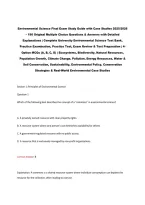 Environmental Science Final Exam Study Guide with Case Studies 2025&sol;2026&NewLine;&ndash; 190 Original Multiple Choice Questions & Answers with Detailed&NewLine;Explanations &vert; Complete University Environmental Science Test Bank&comma;&NewLine;Practice Examination&comma; Practice Test&comma; Exam Revi