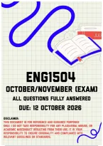 ENG1504 October&sol;November &lpar;Exam&rpar; MEMO &vert; Due 12 October 2026
