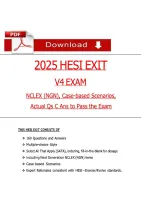 HESI Exit Exam V4 Study Guide &vert; 160 Practice Questions&comma; NGN Case Scenarios & Verified Answers &lpar;2025 Edition&rpar;
