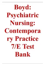 Boyd Psychiatric Nursing Contemporary Practice 7th Edition Test Bank