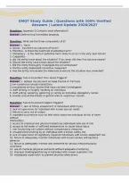 SMQT Study Guide &vert; Questions with 100&percnt; Verified&NewLine;Answers &vert; Latest Update 2026&sol;2027