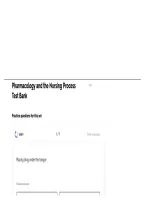 Pharmacology and the Nursing Process Test Bank