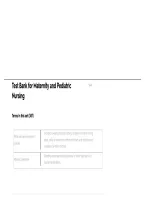  Test Bank for Maternity and Pediatric Nursing