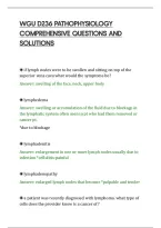 Wgu D236 Pathophysiology&NewLine;Comprehensive Questions And&NewLine;Solutions&NewLine;