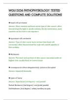 Wgu D236 Pathophysiology Tested&NewLine;Questions And Complete Solutions