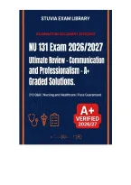  NU 131 Exam Study Guide 2026&sol;2027 &ndash; Safety&comma; Infection Control and Basic Care &ndash; Pass Guaranteed A&plus;