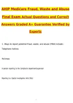 AHIP Medicare Certification 2027 Study Guide &vert; Original Practice Questions &vert; Medicare Compliance&comma; Discrimination&comma; Fraud&comma; Waste & Abuse