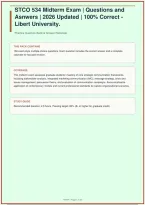 STCO 534 Midterm Exam &vert; 150 Questions and Asnwers &vert; 2026 Updated &vert; 100&percnt; Correct - Libert University&period;&NewLine;