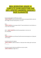 Imsa Workzone Grade A&plus; &NewLine;Complete Exam Questions And &NewLine;100&percnt; Verified Answers &lpar;2026&sol;2027&rpar; &NewLine;Pass Guarantee