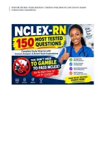 NCLEX-RN with 150&plus; high-yield questions covering all formats&colon; SATA&comma; matrix&comma; cloze&comma; drag-and-drop&comma; hot spot & NGN case studies&period; Answers &plus; rationales&period;
