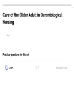 Care of the Older Adult in Gerontological Nursing &ndash; Test Bank and Practice Questions