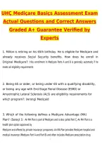 UHC 2027 Medicare Basics Assessment Exam Latest Actual Questions & Verified Answers &lpar;2026 &sol; 2027&rpar; A&plus; Grade 100&percnt; Guarantee Verified by Experts