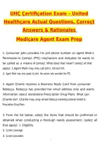 UHC 2027 Certification Exam &ndash; UnitedHealthcare Exam Latest Actual Questions & Verified Answers &lpar;2026 &sol; 2027&rpar; A&plus; Grade 100&percnt; Guarantee Verified by Experts