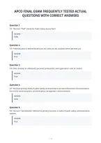 Apco Final Exam Frequently Tested Actual&NewLine;Questions With Correct Answers