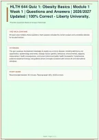 HLTH 644 Bundled Quizzes 1&comma;2&comma;3&comma;4&comma;6&comma;7 and 8 with Complete solutions&period;