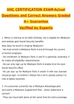 UHC 2027 Certification Exam &ndash; UnitedHealthcare Updated Actual Questions & Verified Answers &lpar;2026 &sol; 2027&rpar; A&plus; Grade 100&percnt; Guarantee Verified by Experts