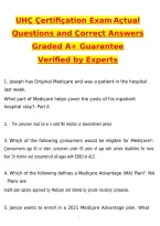 UHC 2027 Certification Exam &ndash; UnitedHealthcare Updated Actual Questions & Verified Answers &lpar;2026 &sol; 2027&rpar; A&plus; Grade 100&percnt; Guarantee Verified by Experts