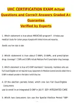 UHC 2027 Certification Exam &ndash; United Healthcare Updated Actual Questions & Verified Answers &lpar;2026 &sol; 2027&rpar; A&plus; Grade 100&percnt; Guarantee Verified by Experts