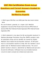 UHC 2027 Questions MA Certification Exam &ndash; United Healthcare Updated Actual Questions & Verified Answers &lpar;2026 &sol; 2027&rpar; A&plus; Grade 100&percnt; Guarantee Verified by Experts