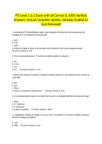 PTI Level 1 & 2 Exam with all Correct & 100&percnt; Verified Answers &vert;Actual Complete Update &vert;Already Graded A&plus; &lpar;Just Released&rpar;