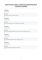 Aqa Gcse Physics Paper 2 Frequently Tested&NewLine;Actual Exam Questions With Correct Answers&NewLine;
