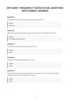 Art Final Exam Study Guide Expected Questions&NewLine;With Verified Answers