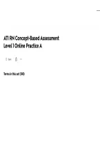  ATI RN Concept-Based Assessment Level 1 Online Practice A