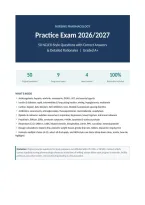 Nursing Pharmacology Practice Exam 2026&sol;2027 &vert; 50 NCLEX-Style Questions with Correct Answers & Detailed Rationales &vert; Graded A&plus;