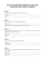 Asu Cse 240 Midterm Updated Actual Exam&NewLine;Questions And Correct Answers&NewLine;