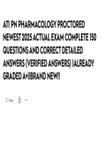 ATI PN Pharmacology Proctored Newest 2025 Actual Exam Complete 150 Questions