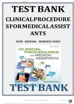 Clinical Procedures for Medical Assistants &ndash; Bonewit-West &lpar;10th Edition&rpar; &ndash; Complete Test Bank with Answers&NewLine;